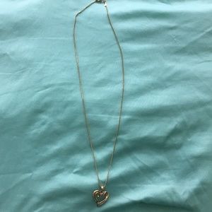 Gold and silver heart shaped necklace